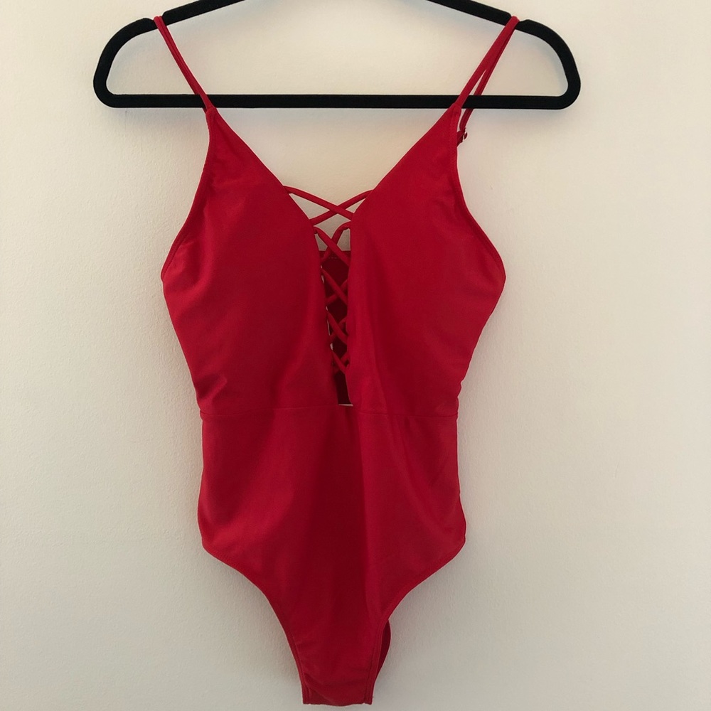 NWOT Red One Piece Swimsuit